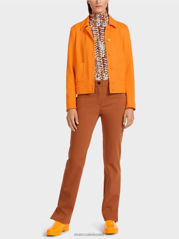 כתום שקוף Marc Cain ז'קט קצר בסגנון ג'ינס הַלבָּשָׁה 62FRR441