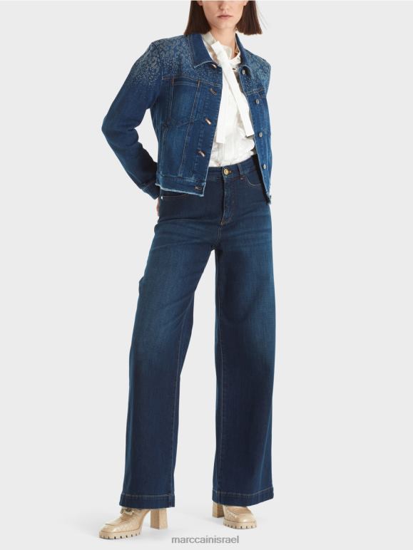 אינדיגו וינטג' Marc Cain ז'קט ג'ינס "לחשוב מחדש ביחד". הַלבָּשָׁה 62FRR455
