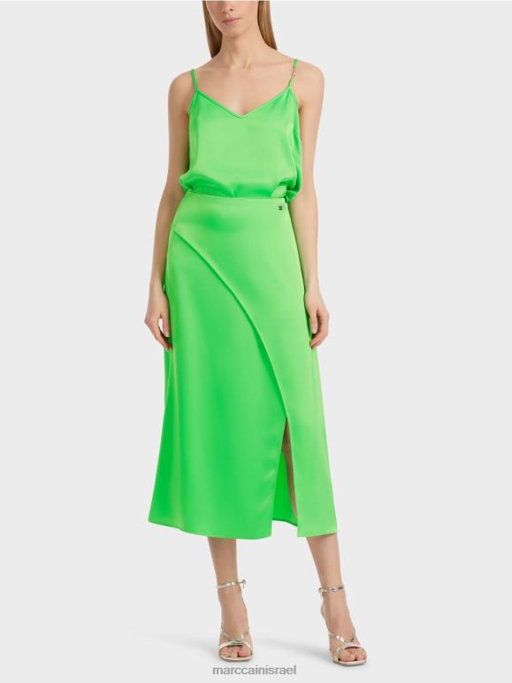 ירוק תפוח כהה Marc Cain חצאית עם אפקט מעטפת הַלבָּשָׁה 62FRR458