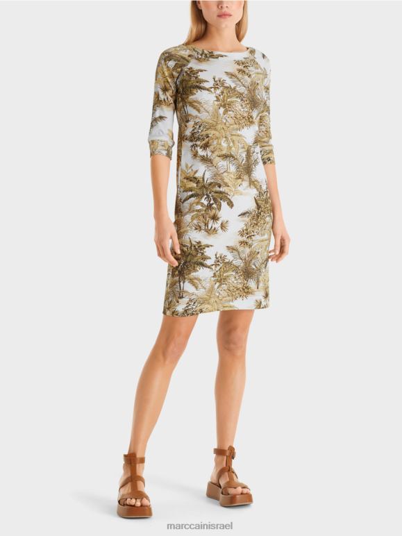 כחול פודרה בהיר Marc Cain שמלת מתיחה מכותנה הַלבָּשָׁה 62FRR50