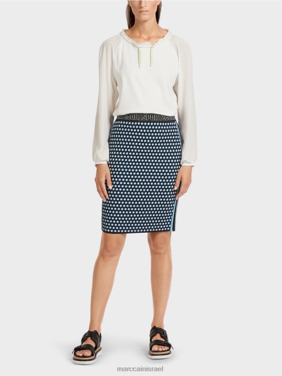 שָׁחוֹר Marc Cain חצאית "סרוגה בגרמניה" הַלבָּשָׁה 62FRR507