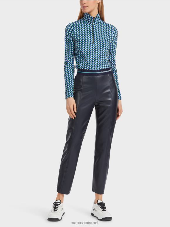 כחול חצות Marc Cain מכנסי סופיה מעור מהנים הַלבָּשָׁה 62FRR523