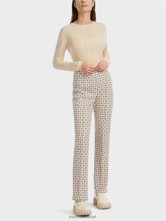 שמנת כהה Marc Cain מכנסי פרדריקה בהדפס גרפי הַלבָּשָׁה 62FRR555