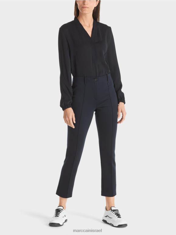 חיל הים Marc Cain מכנסי סידני עם קמטים הַלבָּשָׁה 62FRR572