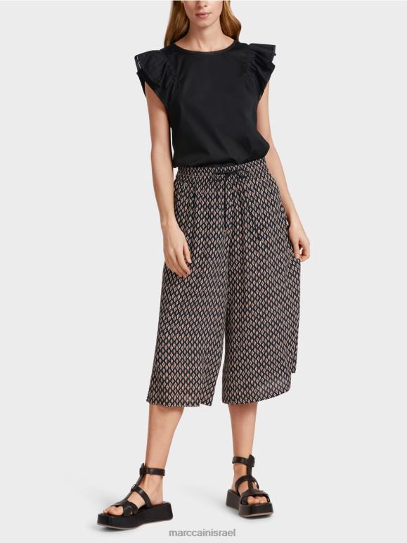 שָׁחוֹר Marc Cain מכנסי ויסקוזה הַלבָּשָׁה 62FRR608