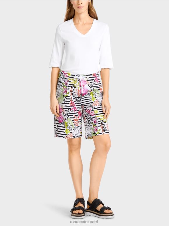 ליים קל Marc Cain מכנסיים קצרים בדוגמא פרחונית הַלבָּשָׁה 62FRR624