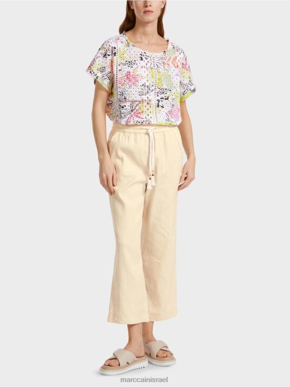 פשתן רך Marc Cain מכנסי קיץ נינוחים בתערובת פשתן הַלבָּשָׁה 62FRR629