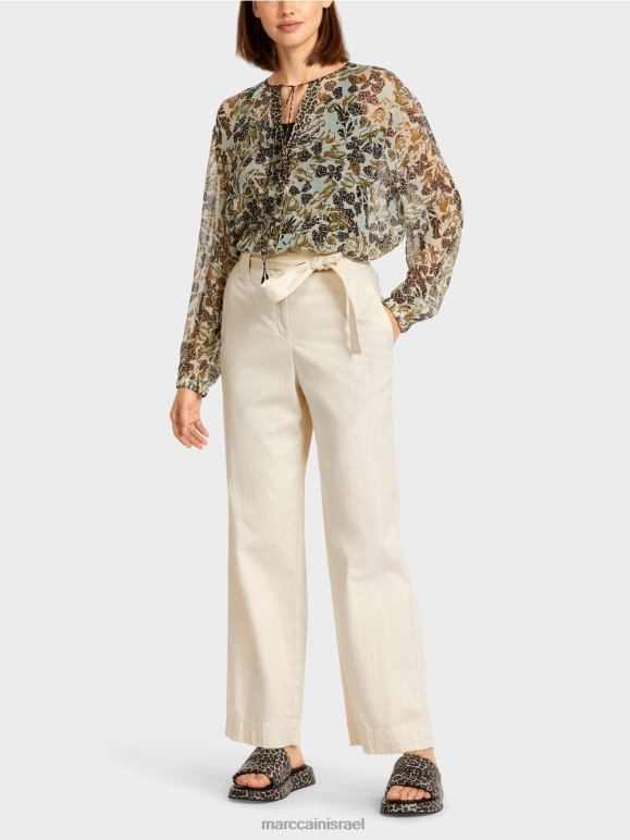 קרם אבקה Marc Cain מכנסיים בסגנון "לחשוב מחדש ביחד". הַלבָּשָׁה 62FRR694