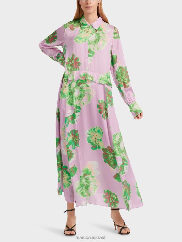 לבנדר בהיר Marc Cain שמלה נשית עם צווארון הַלבָּשָׁה 62FRR7