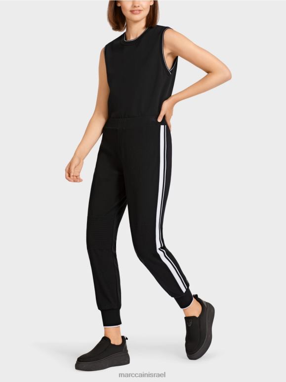 שחור ולבן Marc Cain "לחשוב מחדש ביחד" מכנסיים עם פסים הַלבָּשָׁה 62FRR711