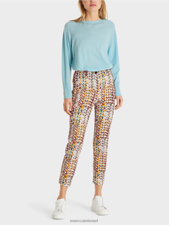 סגול מלכותי Marc Cain מכנסיים בהדפס רטרו הַלבָּשָׁה 62FRR736
