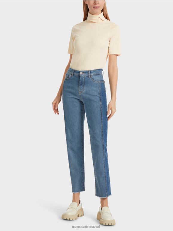 כחול וינטג' Marc Cain ג'ינס פילי בעיצוב טלאים הַלבָּשָׁה 62FRR754