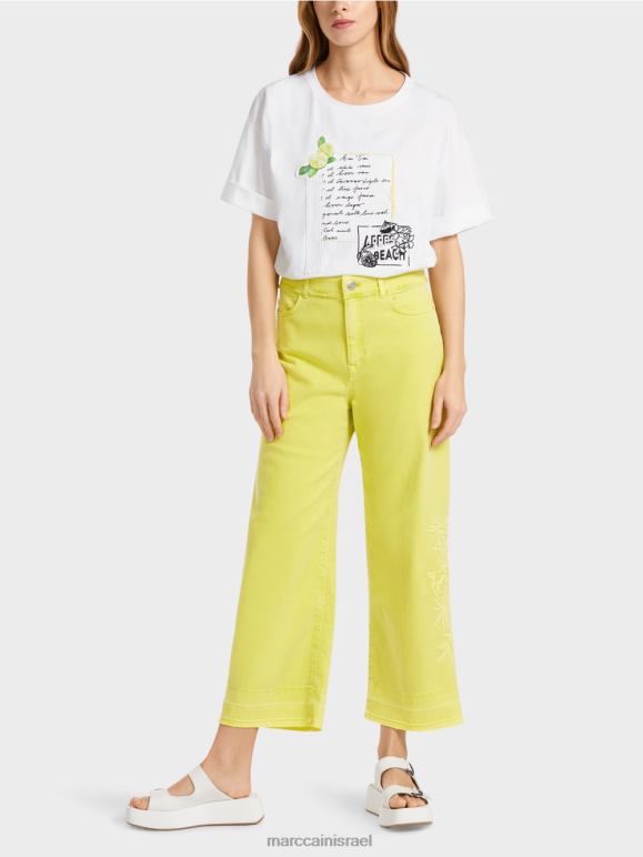 טיפת לימון Marc Cain ג'ינס רקום "לחשוב מחדש". הַלבָּשָׁה 62FRR793