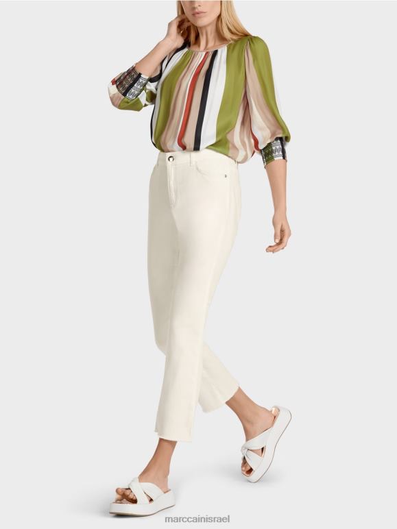 צבע קרם Marc Cain ג'ינס חמישה כיסים "לחשוב מחדש ביחד". הַלבָּשָׁה 62FRR794