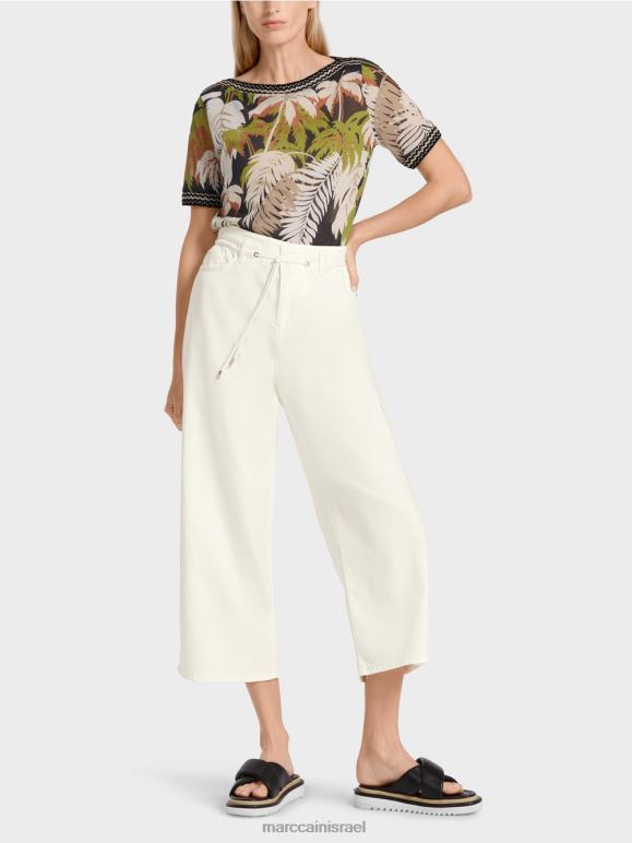 צבע קרם Marc Cain ג'ינס חמישה כיסים "לחשוב מחדש ביחד". הַלבָּשָׁה 62FRR795