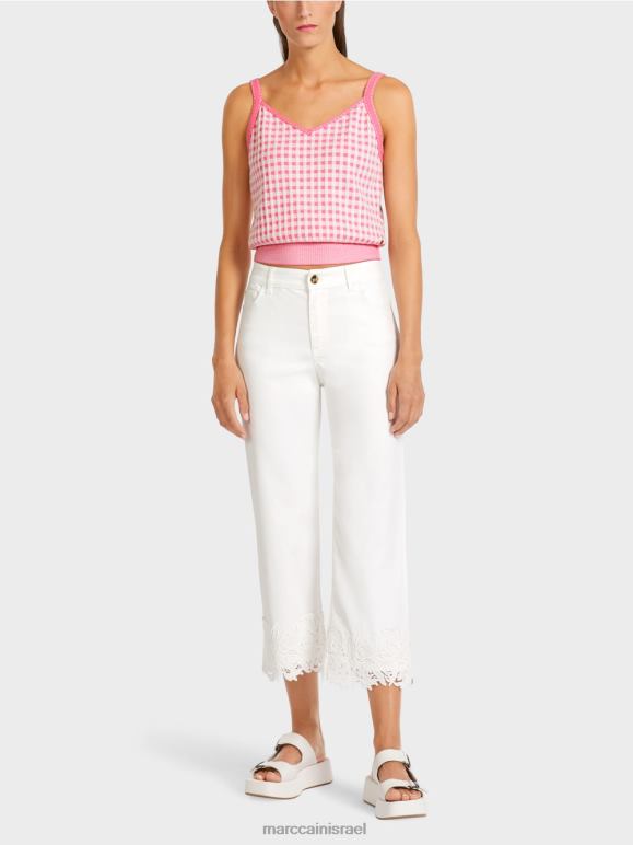 צבע קרם Marc Cain ג'ינס דקורטיבי מכפלת "לחשוב מחדש ביחד". הַלבָּשָׁה 62FRR807