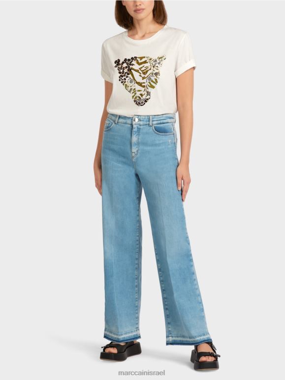 כחול וינטג' Marc Cain ג'ינס "לחשוב מחדש ביחד". הַלבָּשָׁה 62FRR808