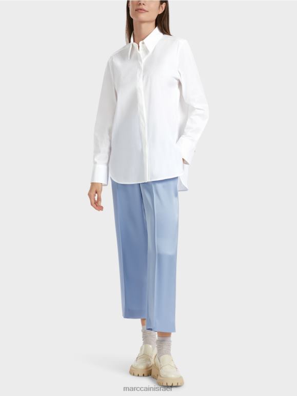 לבן Marc Cain חולצה עם גב מורחב הַלבָּשָׁה 62FRR858