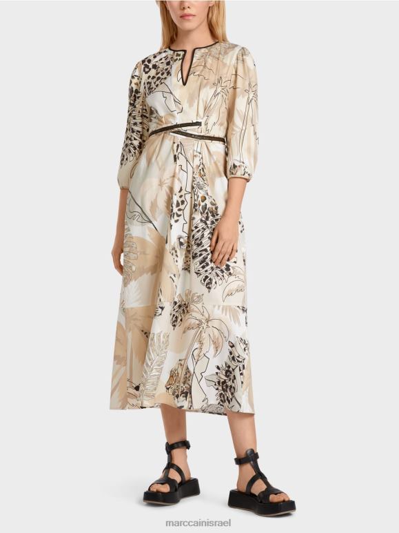 חול עמוק Marc Cain שמלה עם מותן אימפריה הַלבָּשָׁה 62FRR86