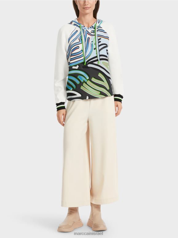 כחול אבקה רכה Marc Cain חולצת טכנו-ג'רסי ספורטיבית הַלבָּשָׁה 62FRR869