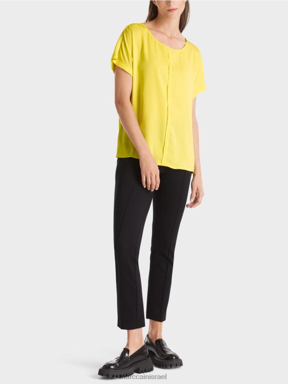 לימון רך Marc Cain חולצה טהרנית "לחשוב מחדש ביחד". הַלבָּשָׁה 62FRR881