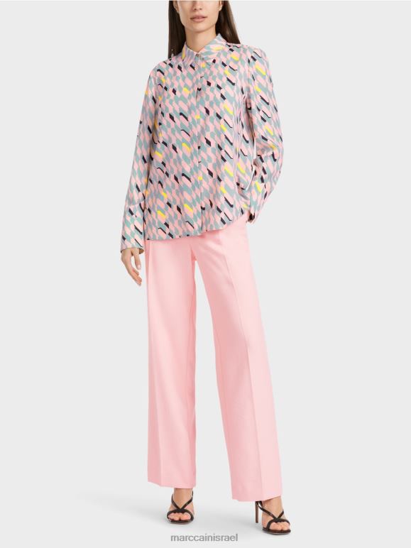 שמיים כחולים כהים Marc Cain חולצה עם עיצוב גרפי הַלבָּשָׁה 62FRR888