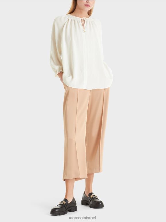 צבע קרם Marc Cain חולצה "לחשוב מחדש ביחד" הַלבָּשָׁה 62FRR898