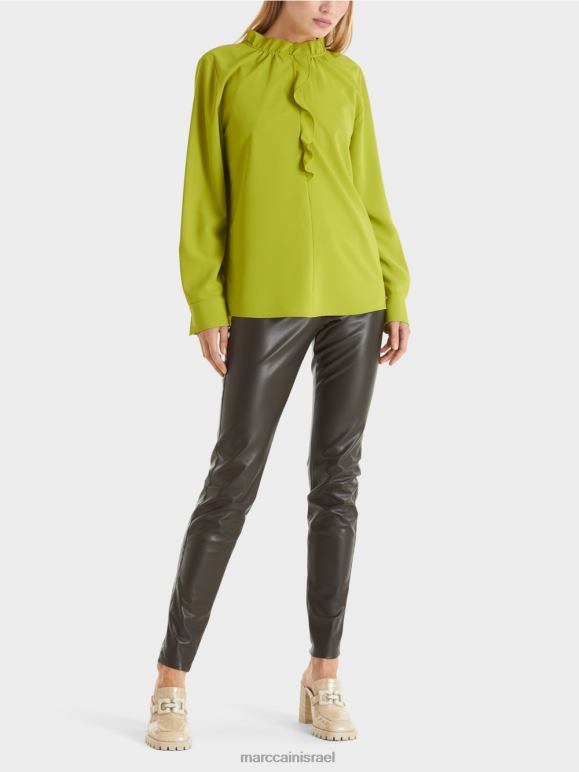 ירוק זית עז Marc Cain חולצה זורמת הַלבָּשָׁה 62FRR901