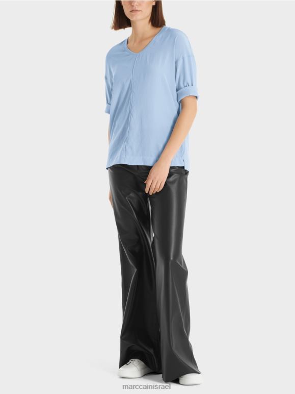 שמי קיץ כהים Marc Cain חולצה עם תערובת חומרים הַלבָּשָׁה 62FRR905