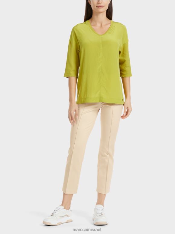 ירוק זית עז Marc Cain חולצה עם תערובת חומרים הַלבָּשָׁה 62FRR906