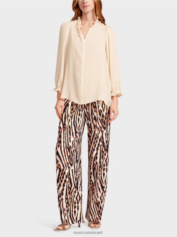 קרם Marc Cain חולצה "לחשוב מחדש ביחד". הַלבָּשָׁה 62FRR912