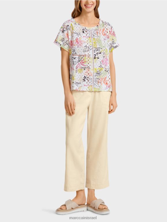 ליים קל Marc Cain חולצה צבעונית עם אנגלז ברודי הַלבָּשָׁה 62FRR932