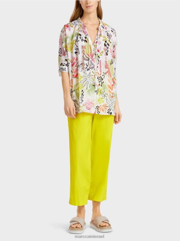 ליים קל Marc Cain חולצה מודפסת עם דפוס פרחוני הַלבָּשָׁה 62FRR937