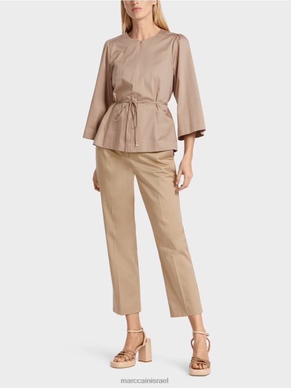 חול עמוק Marc Cain חולצת כותנה עם שרוולים ארוכים הַלבָּשָׁה 62FRR948