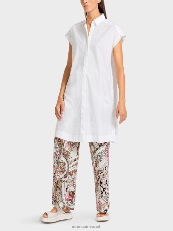 לבן Marc Cain חולצה "לחשוב מחדש ביחד". הַלבָּשָׁה 62FRR956