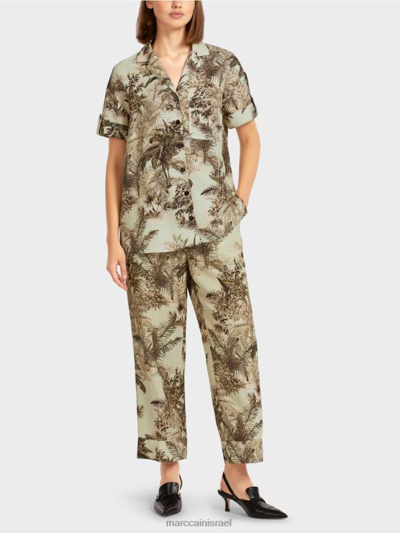 נשימה רכה Marc Cain חולצה בסגנון חולצה עם מוטיב כף היד הַלבָּשָׁה 62FRR961