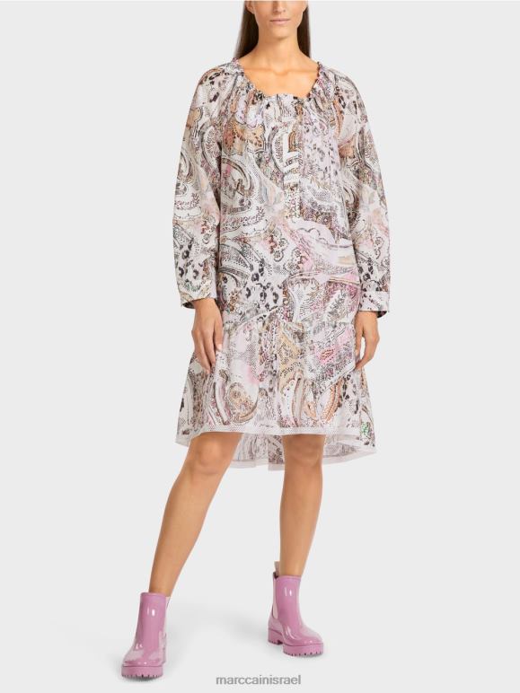 צבע קרם Marc Cain שמלה עם שרוולי ראגלן הַלבָּשָׁה 62FRR97