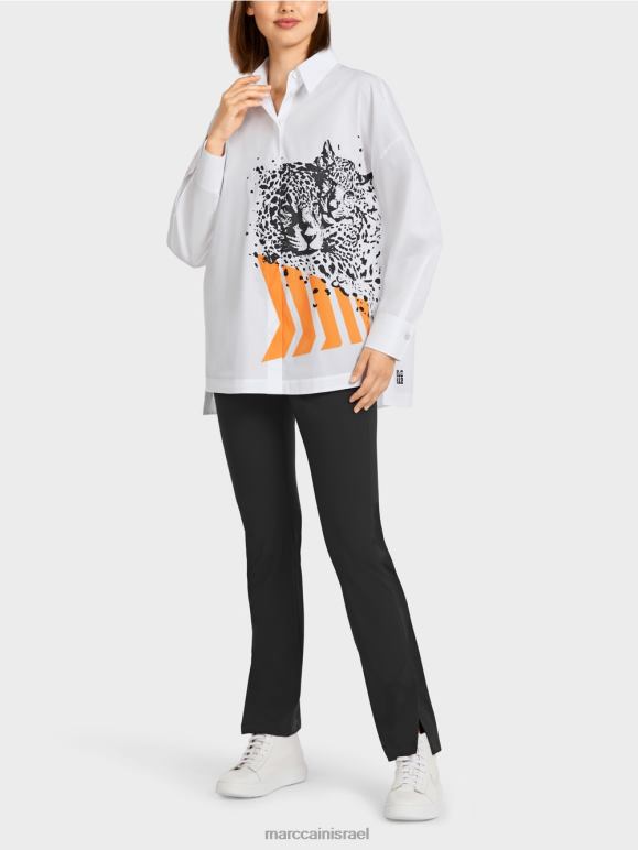 לבן Marc Cain חולצה "לחשוב מחדש ביחד" הַלבָּשָׁה 62FRR985