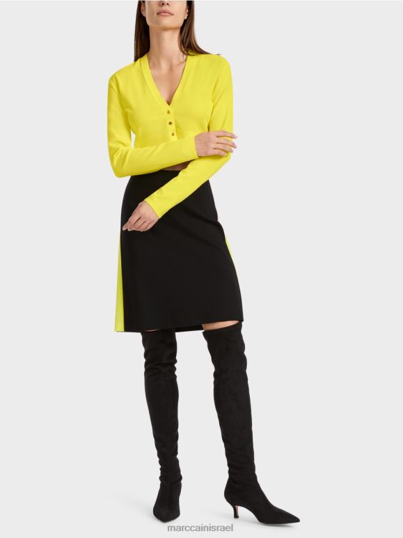 לימון רך Marc Cain קרדיגן צווארון V "לחשוב מחדש ביחד". הַלבָּשָׁה 62FRR349