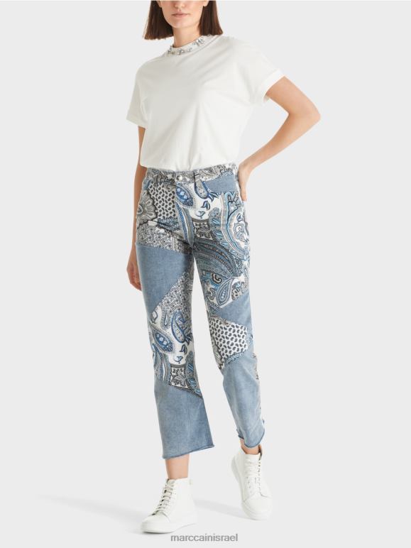 כחול וינטג' Marc Cain fyli "לחשוב מחדש ביחד" ג'ינס הַלבָּשָׁה 62FRR788