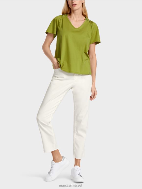ירוק זית עמוק Marc Cain חולצת טי עם raglan הַלבָּשָׁה 62FRR1404