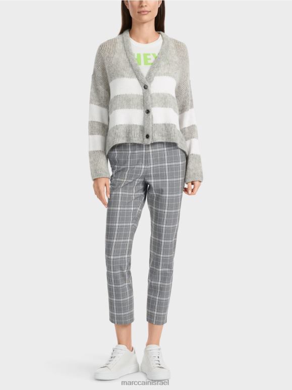 אפור כסוף Marc Cain קרדיגן v "סרוג בגרמניה" הַלבָּשָׁה 62FRR327